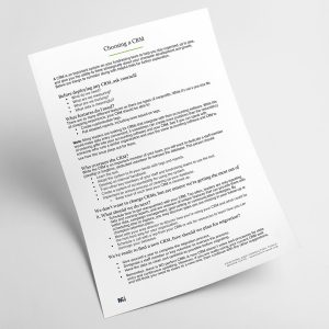 Choosing a CRM