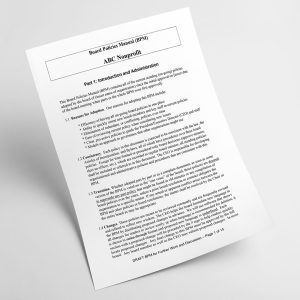 Board Policy Manual Template
