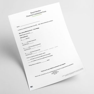 Board Member Financial Commitment Form