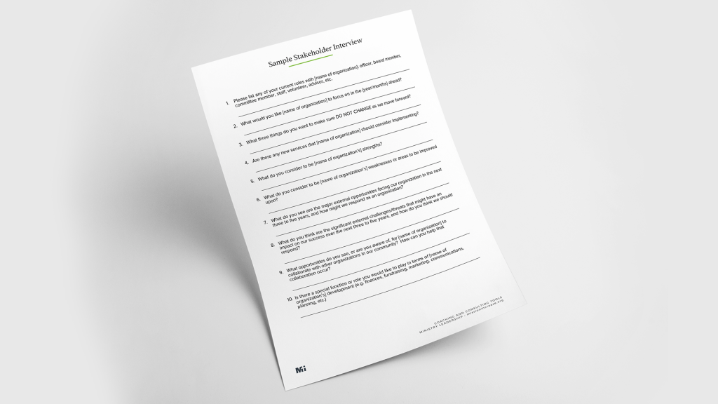 Sample Stakeholder Interview Mission Increase Learn