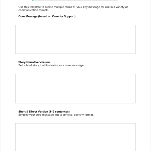 Message Layering Template
